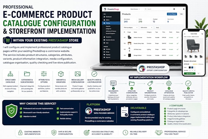 do ecommerce product catalogue configuration and storefront implementation