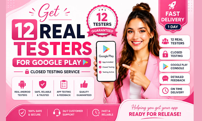 professional 12 testers closed testing for google play console