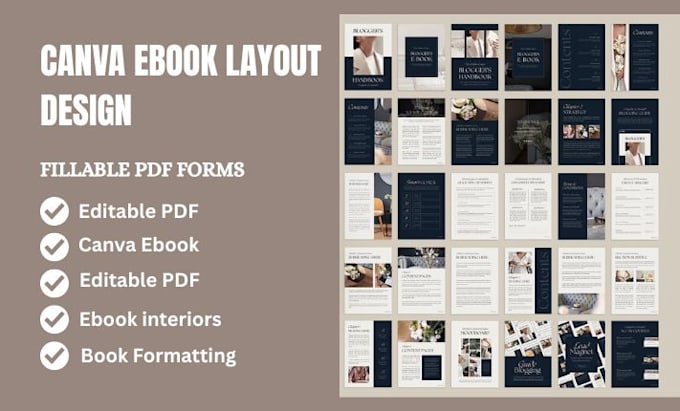 create editable PDF fillable PDF forms ebook interiors templates canva template
