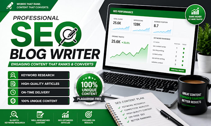 write SEO blog articles and website content that rank
