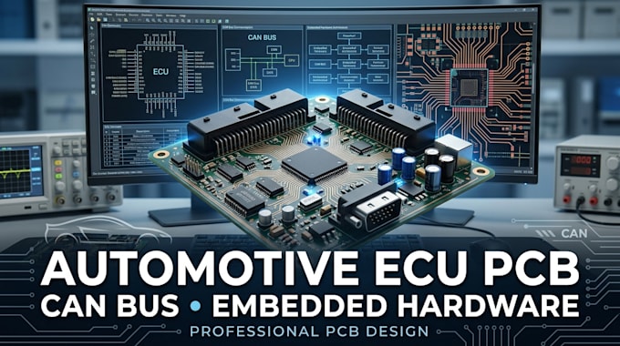 develop automotive embedded hardware, ecu pcb and can bus systems
