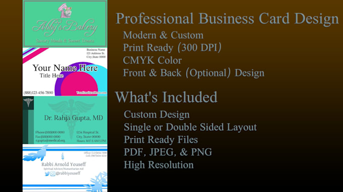 design a modern, professional business card for your brand