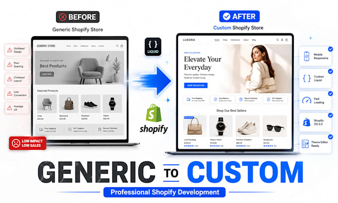 design and develop custom shopify website