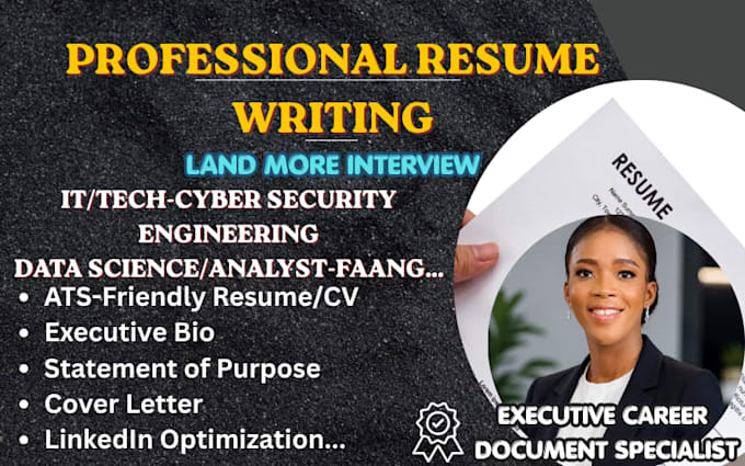 write ats cybersecurity resume, IT tech resume and software engineer CV