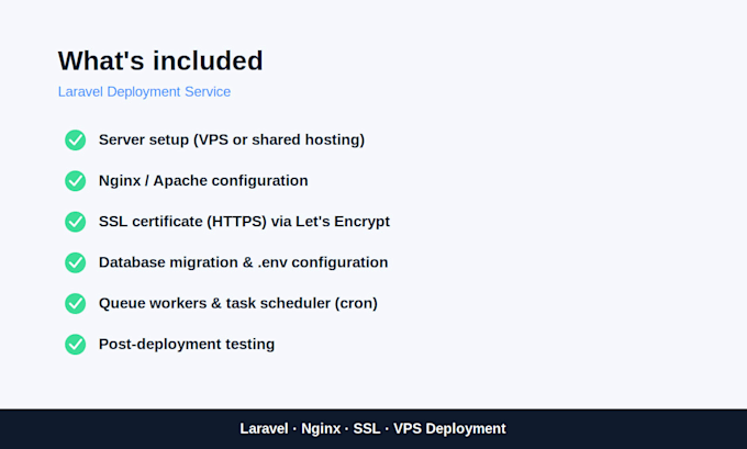 deploy your laravel application to a live server