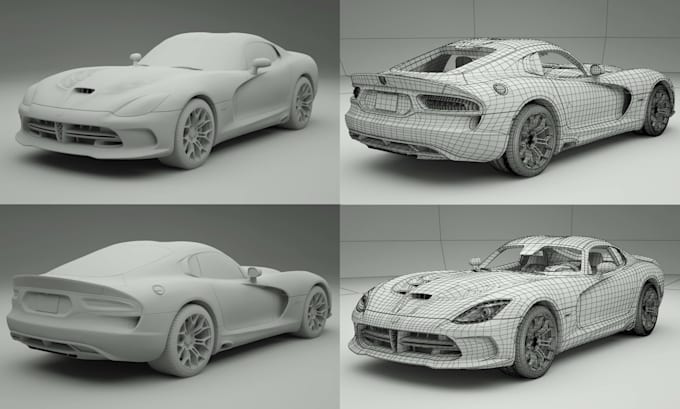 create realistic game ready car vehicle model  optimized for unreal engine unity
