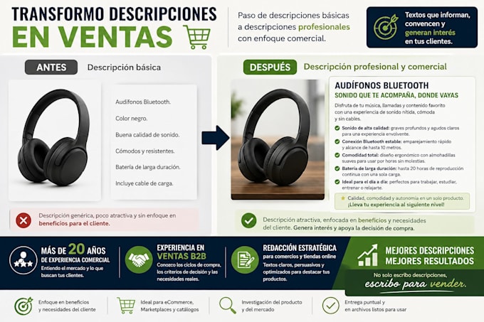 write professional product descriptions