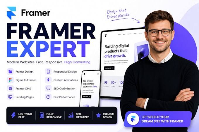 design framer website, figma to framer, framer cms, framer expert