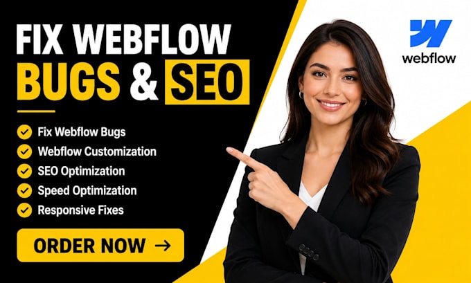 edit and customize webflow website, webflow template, fix webflow bugs, issues