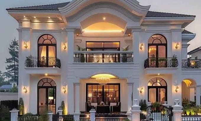 design modern 3d exterior house design facade 3d architectural rendering