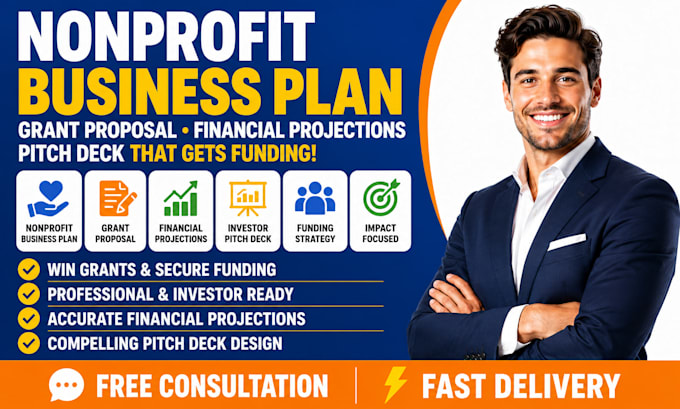 write nonprofit business plan grant proposal financial projections pitch deck