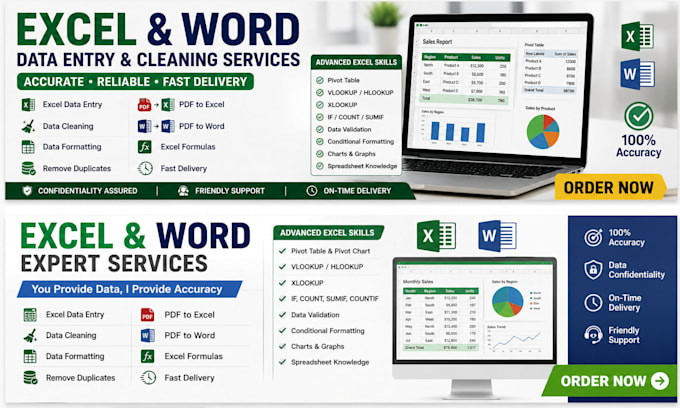 do professional microsoft excel and microsoft word data entry, formatting