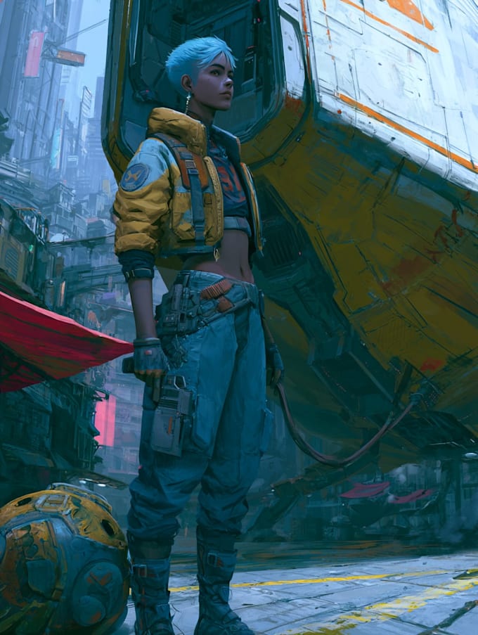 sci fi character illustration or sci fi character
