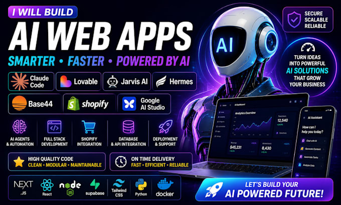 claude lovable jarvis ai hermes base44 shopify claude google ai studio web apps