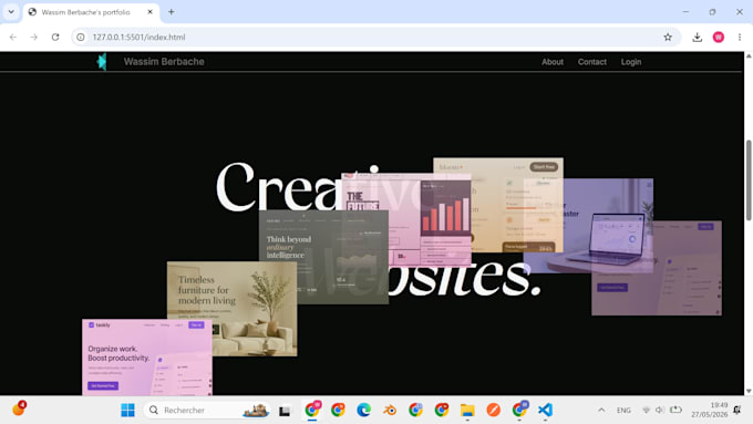 create a modern portfolio website