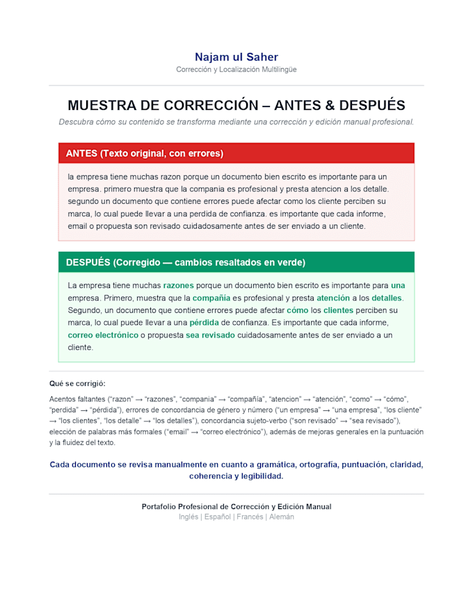 proofread multilingual documents professionally