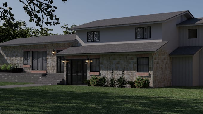 create realistic architectural exterior renders