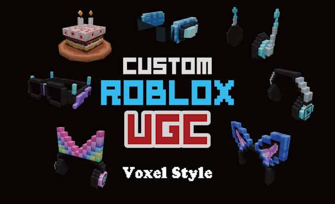 create custom roblox ugc head accessories in voxel style