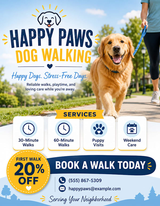 design a professional flyer, menu or brochure in canva