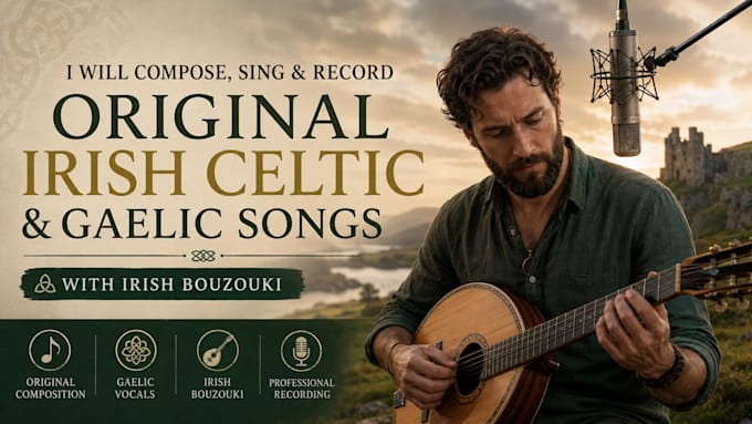 compose, sing and record original irish celtic and gaelic songs