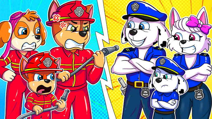 draw cartoon youtube thumbnails for kids channels