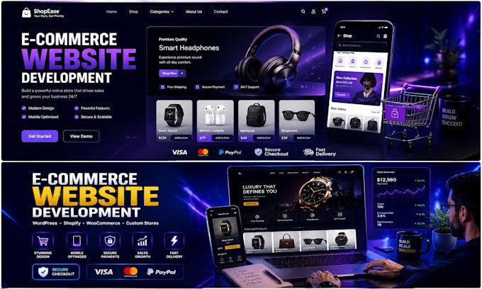 create a high end website for ecommerce for contentcreators and brands x others