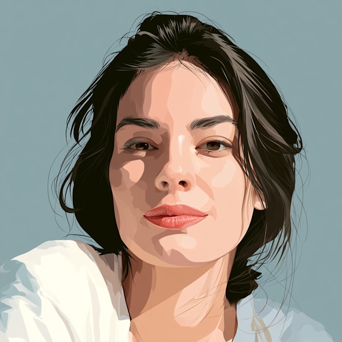 draw cartoon vector portrait with your face