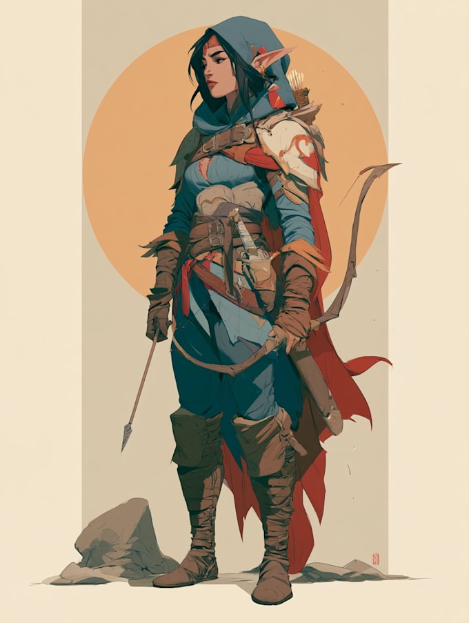 draw dnd character illustration