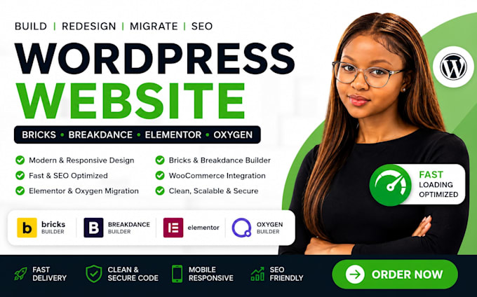 build wordpress website brick breakdance redesign elementor migrate oxygen seo