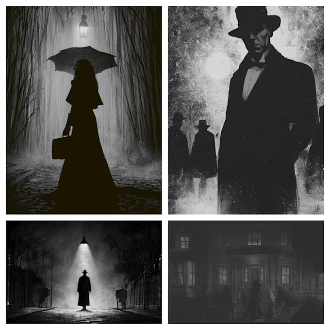 do noir, horror and dark comic book art and illustrations
