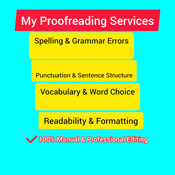 proofread and edit your english documents manually