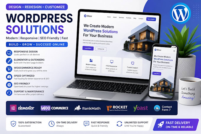 design, redesign, clone, or customize a wordpress website