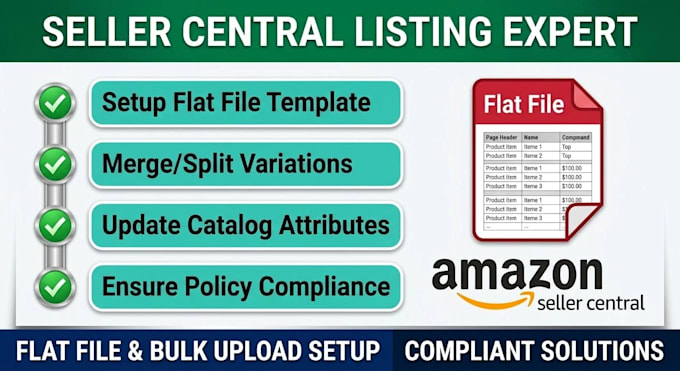 amazon listing creation, fix variation listings issue, parent child listing