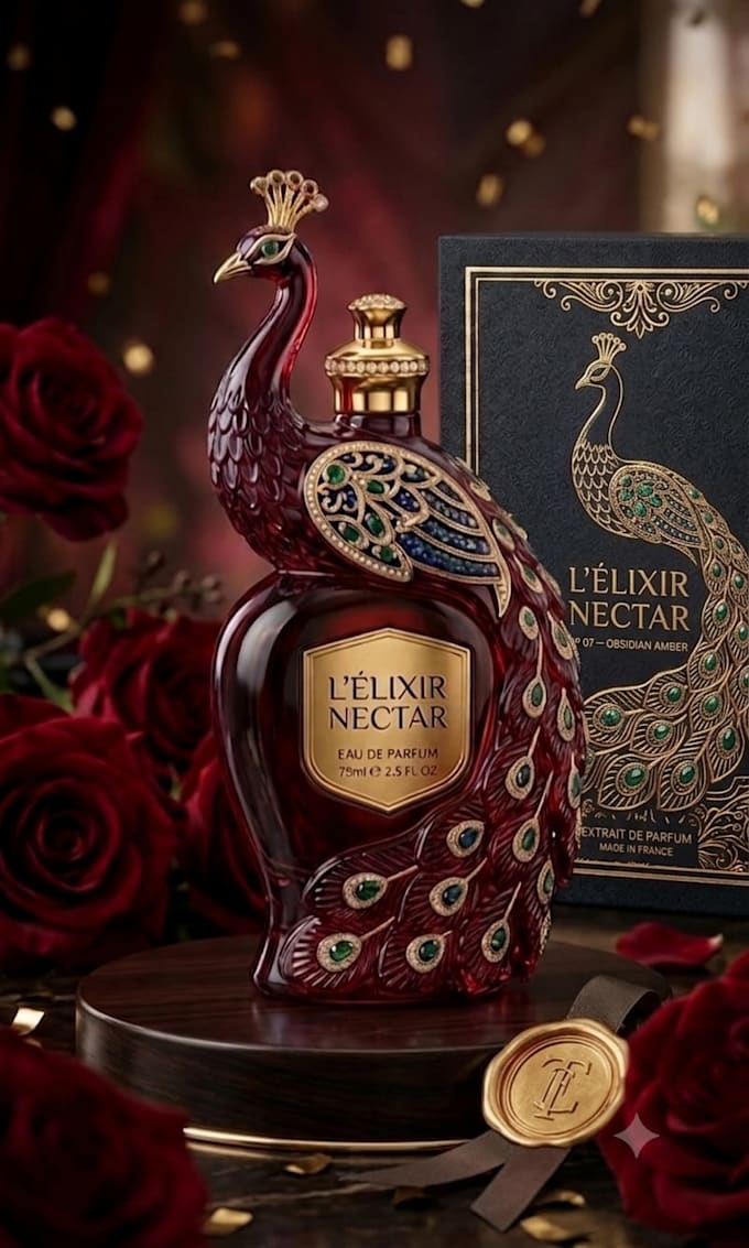 design luxury perfume packaging and 3d bottle branding