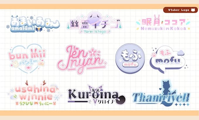create complete vtuber branding kit with live2d logo emotes overlays