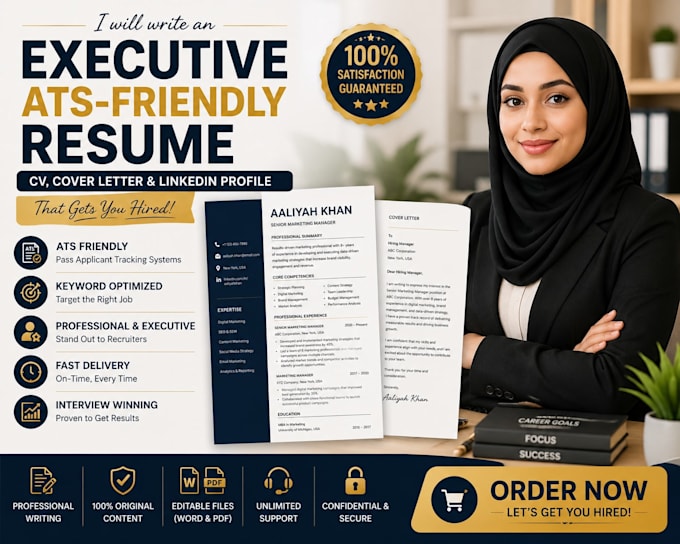 create a modern executive CV and resume