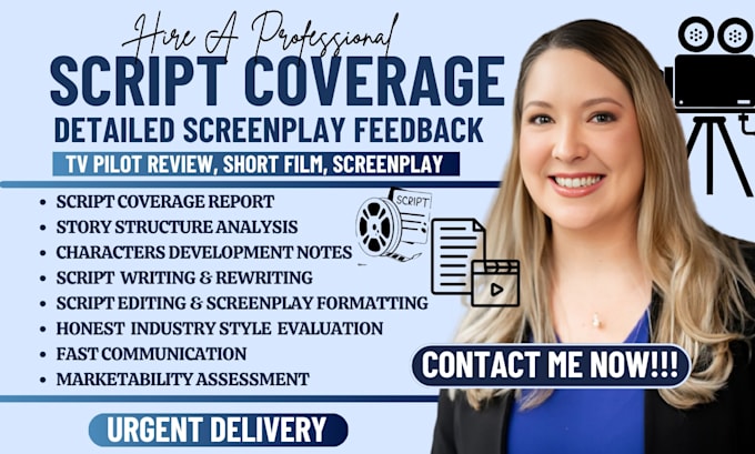 provide professional script coverage with detailed screenplay feedback, TV pilot