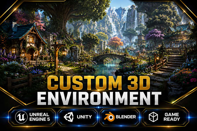 create stunning 3d stylized environment art unity game and unreal engine