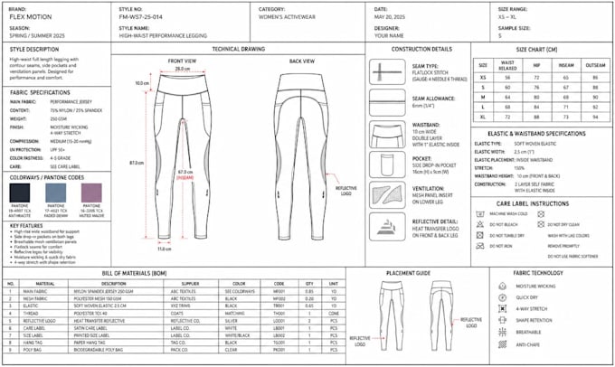 bag tech pack, backpack, accessories design , hand bag factory ready drawing