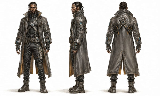 create professional character reference sheet