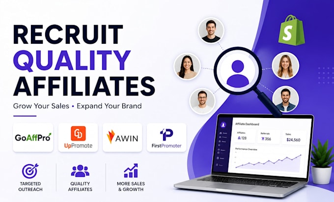 recruit affiliates for goaffpro uppromote shopify programs