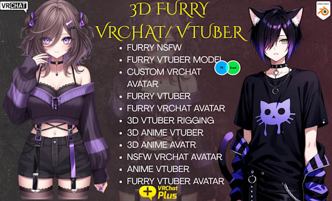 create anime vrchat avatar, custom vrm model and 3d vtuber rigging