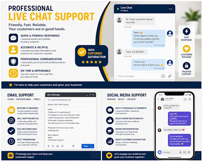 provide professional live chat customer support