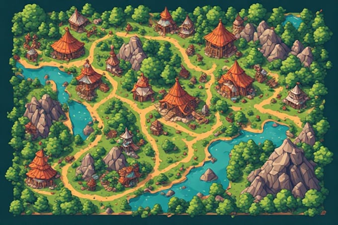 design vector maps, event maps, fantasy festival maps