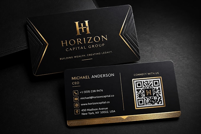 design a unique business card with qr code