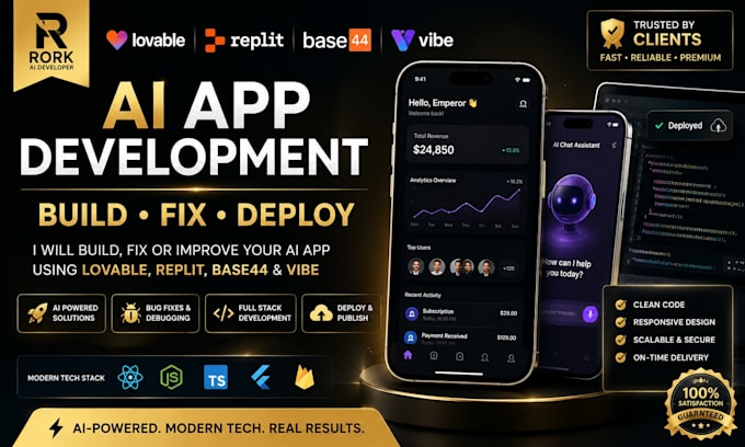 fix lovable dev rork ai supabase bug mvp replit base44 saas ai app developement
