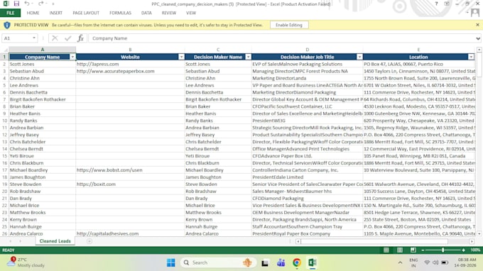 build targeted b2b lead lists and find decision makers