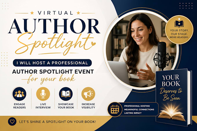 host a virtual author spotlight event for authors