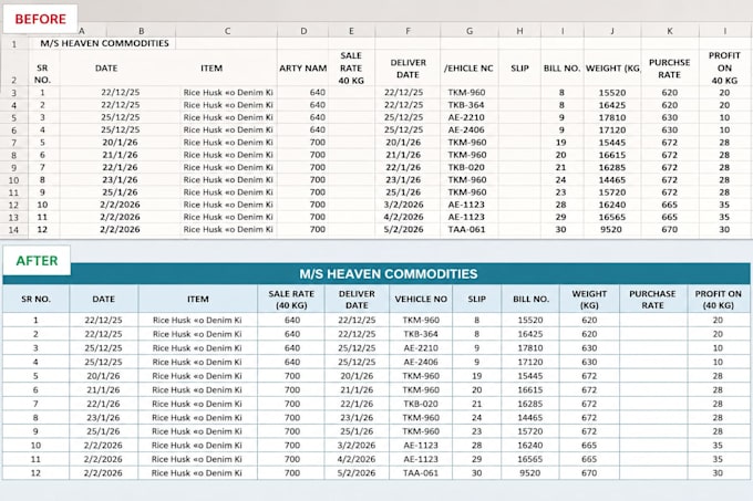 clean and format excel spreadsheets professionally