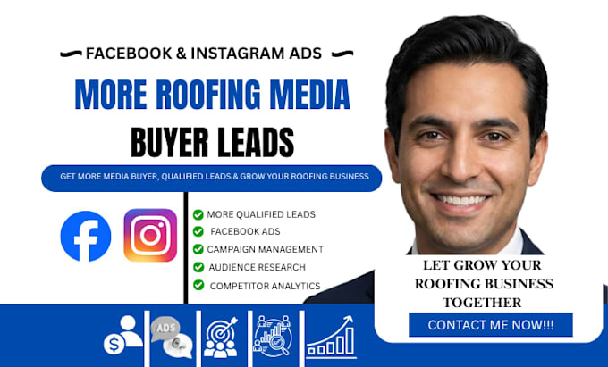be your facebook meta ads media buyer for roofing, hvac